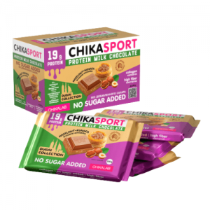 Chikalab Молочный шоколад с фунд. пастой и хруст. тестом, 100g
