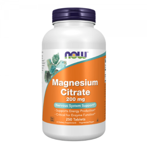 NOW Magnesium Citrate 200mg, 250tabs