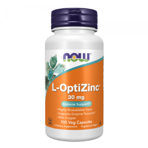 NOW Optizinc(R) 30mg + Copper, 100vcaps