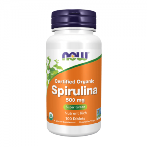 NOW Org Spirulina 500mg, 100tabs