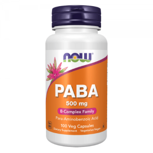 NOW PABA 500mg, 100caps