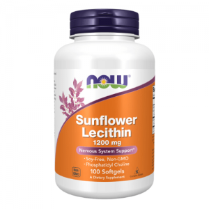 NOW Sunflower Lecithin 1200mg, 100sgels