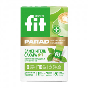 Заменитель сахара FitParad №7, 60 стиков