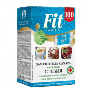 Заменитель сахара FitParad №14, 100 стиков