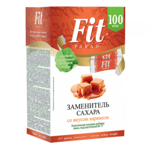 Заменитель сахара FitParad №17 (карамель), 100 стиков
