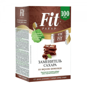 Заменитель сахара FitParad №19 (шоколад), 100 стиков