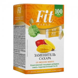 Заменитель сахара FitParad №29 (манго), 100 стиков