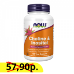 NOW Choline & Inositol 500mg, 100vcaps